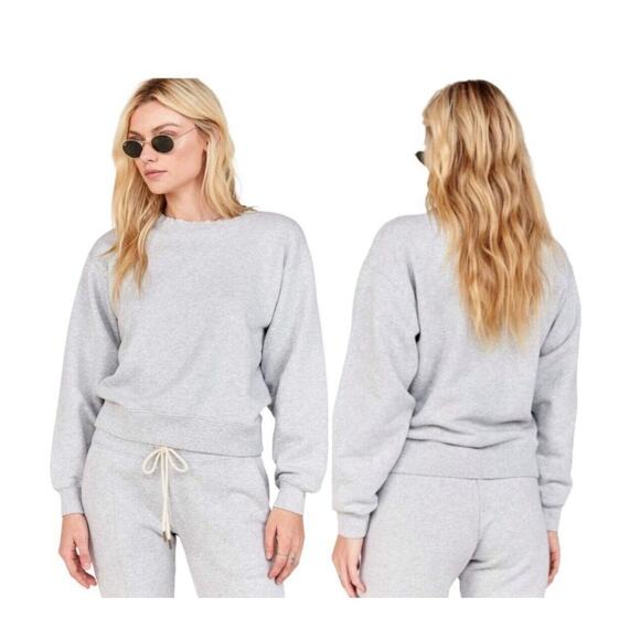 MATE the Label Organic Fleece Crop Sweatshirt Crew Neck